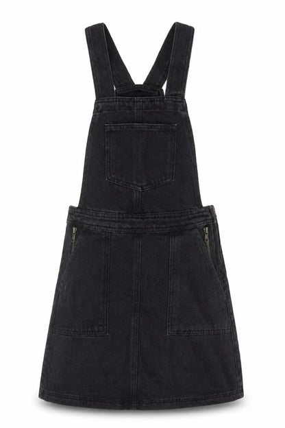 Denim Co. Women's Black Denim Pinafore Dress Size 4