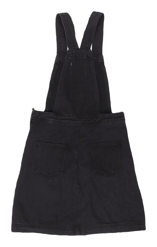 Denim Co. Women's Black Denim Pinafore Dress Size 4