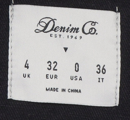Denim Co. Women's Black Denim Pinafore Dress Size 4