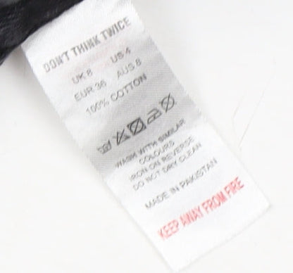 Don't Think Twice Women's Black Straight Jeans Size 8