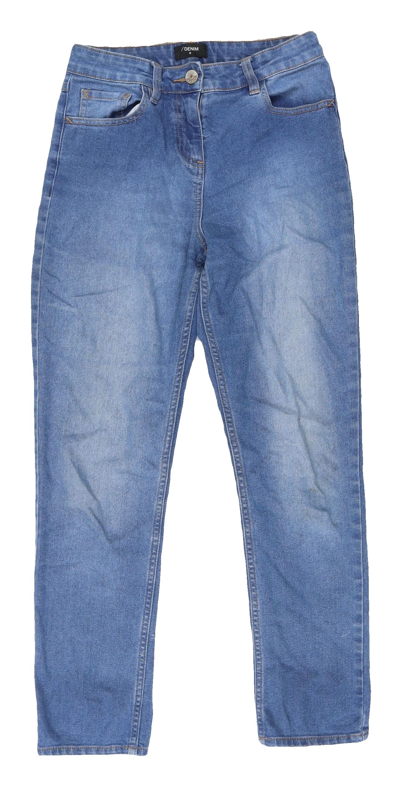 Womens UK Size 12 Denim Regular Fit Straight Blue Jeans