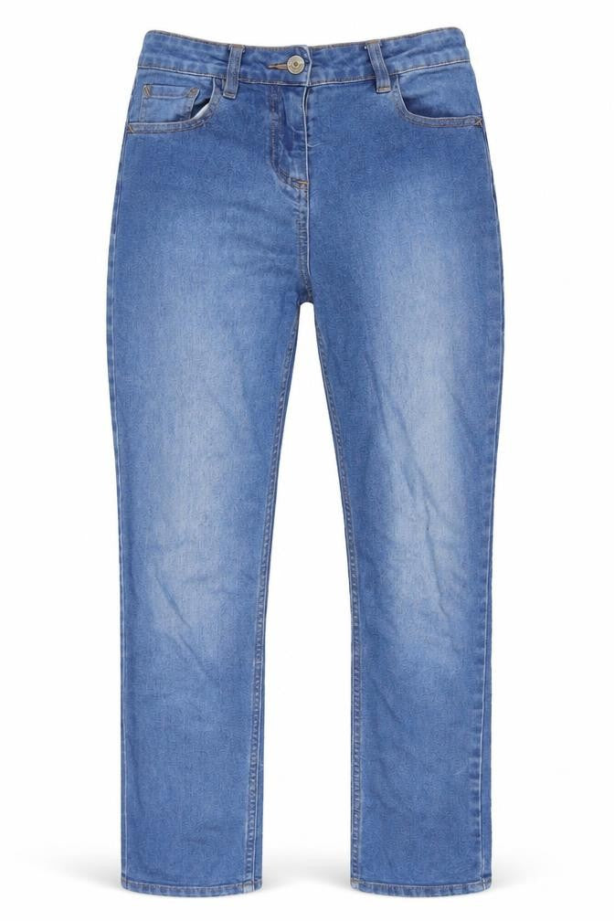 Womens UK Size 12 Denim Regular Fit Straight Blue Jeans