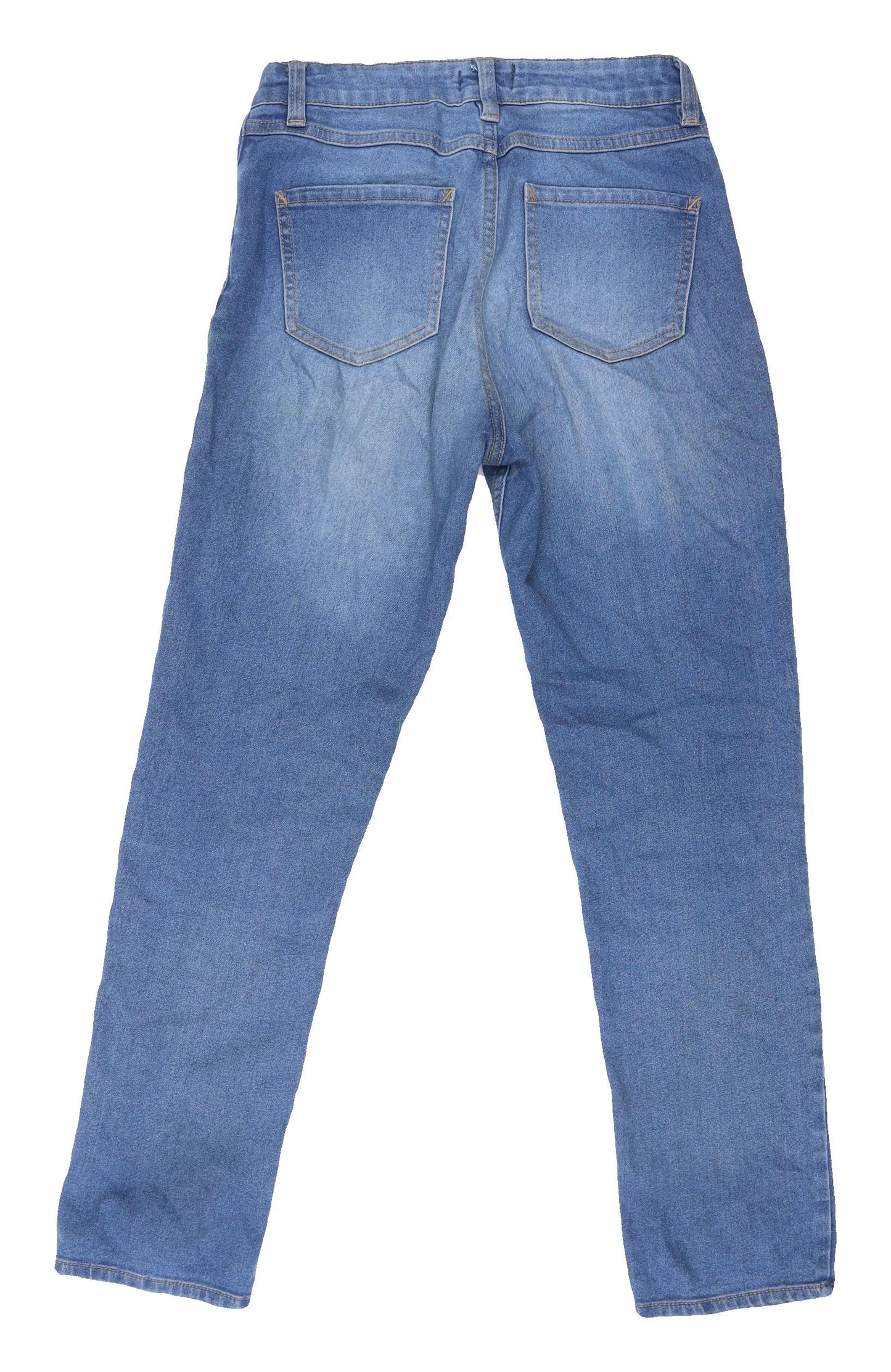 Womens UK Size 12 Denim Regular Fit Straight Blue Jeans