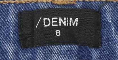 Womens UK Size 12 Denim Regular Fit Straight Blue Jeans