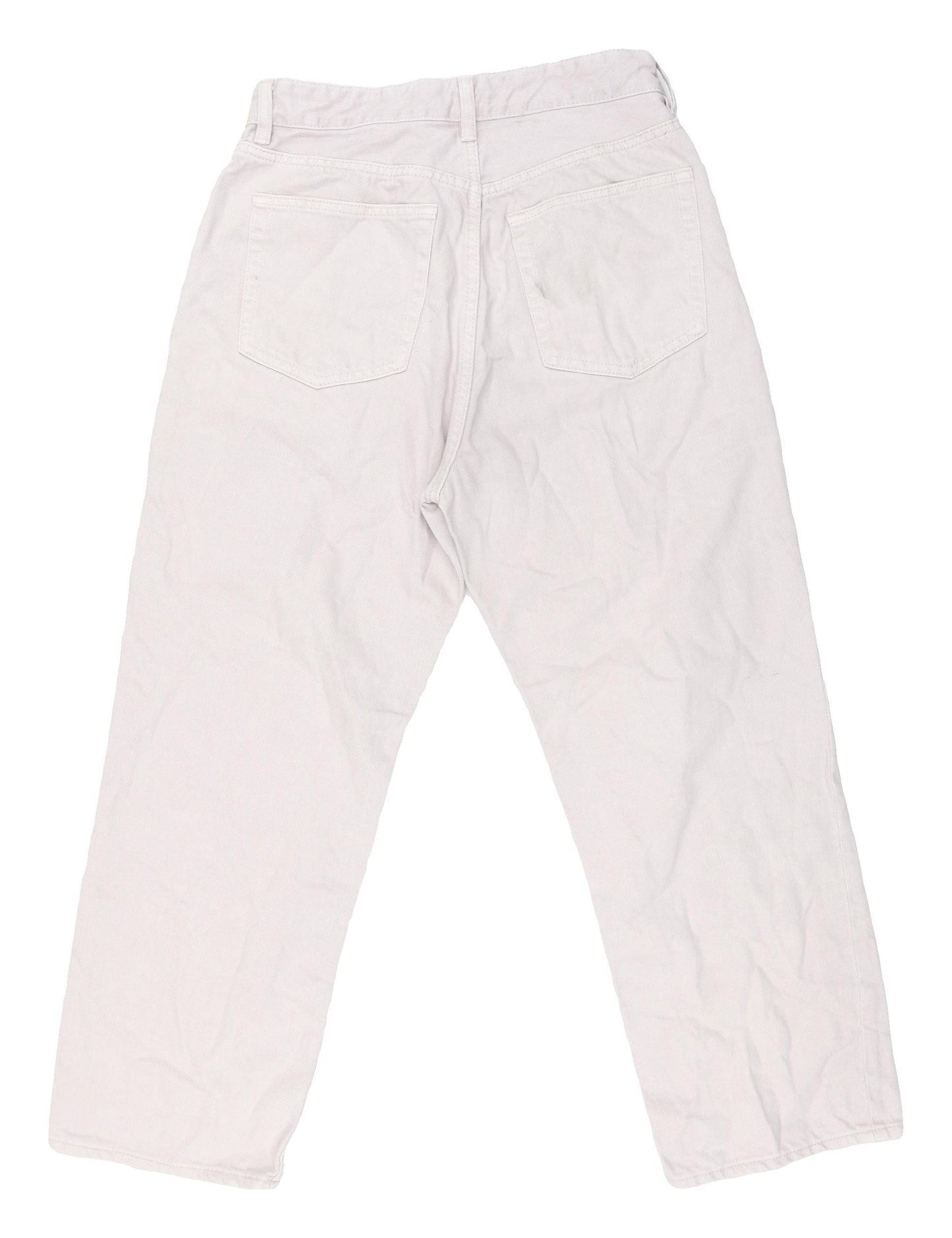 Womens UK Size 10 H&M Regular Fit Straight White Jeans