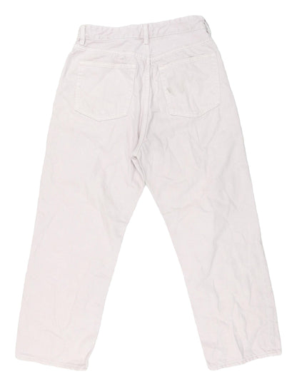 Womens UK Size 10 H&M Regular Fit Straight White Jeans