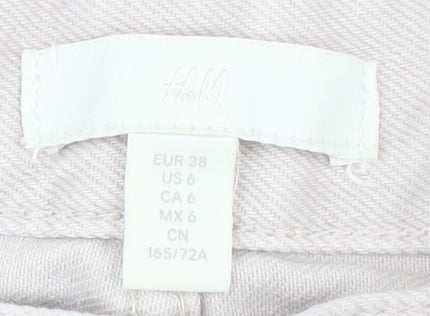 Womens UK Size 10 H&M Regular Fit Straight White Jeans