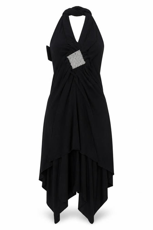 Look Women's Black Asymmetric Party Dress Size 12