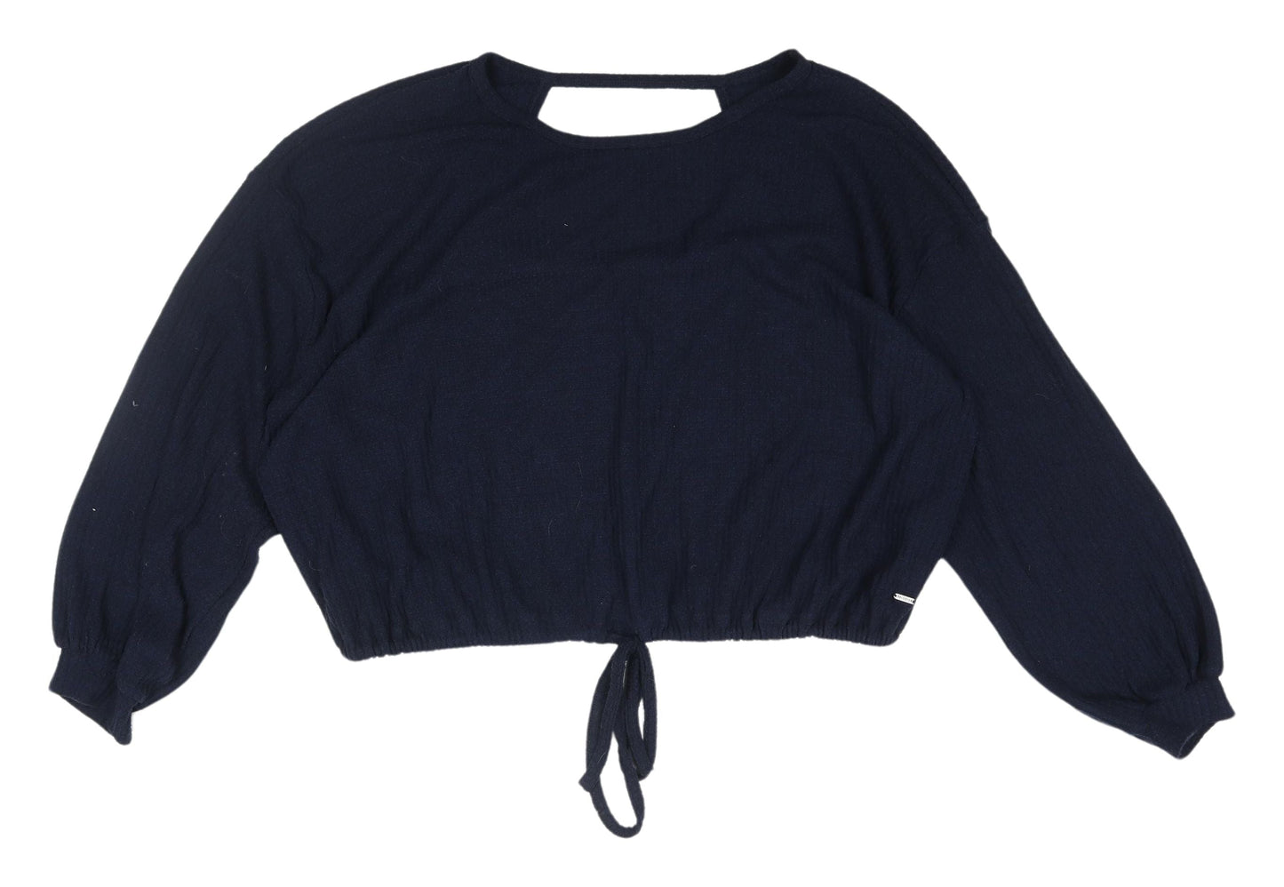 Womens UK Size XL Hollister Blue Cropped Blouse