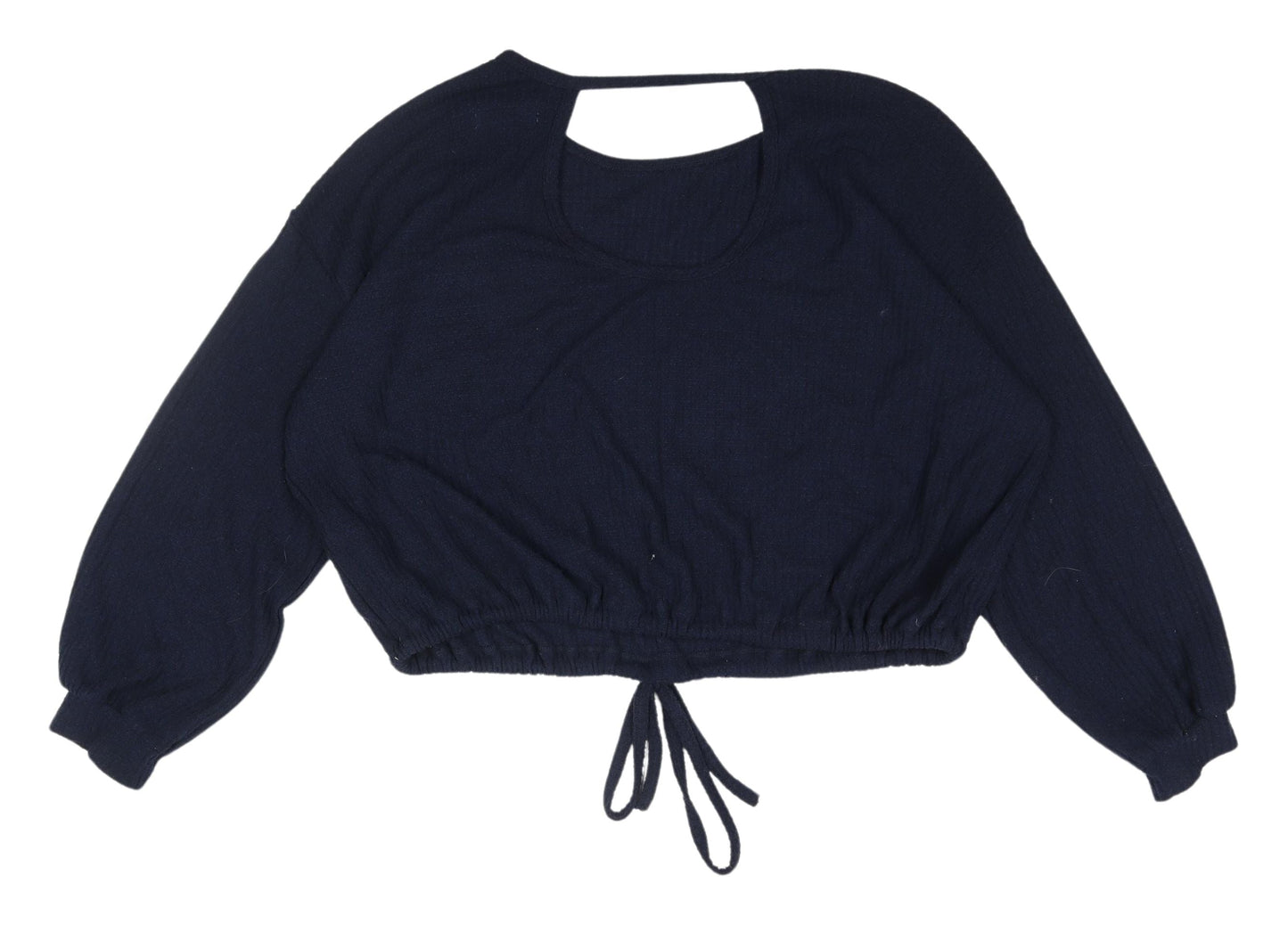 Womens UK Size XL Hollister Blue Cropped Blouse