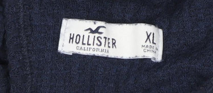 Womens UK Size XL Hollister Blue Cropped Blouse