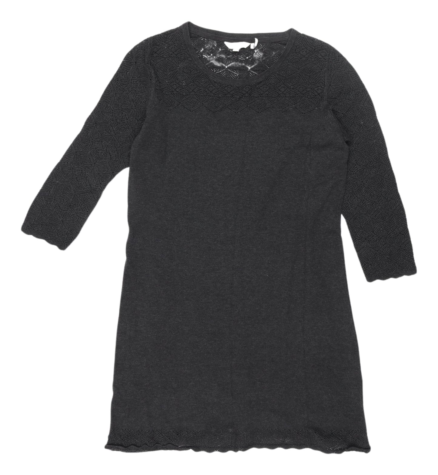 Womens UK Size 10 FatFace Black Tunic Jumper