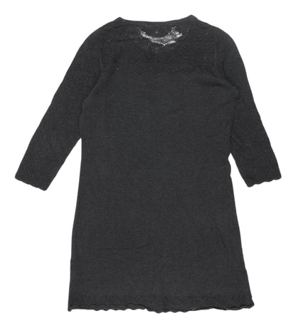 Womens UK Size 10 FatFace Black Tunic Jumper