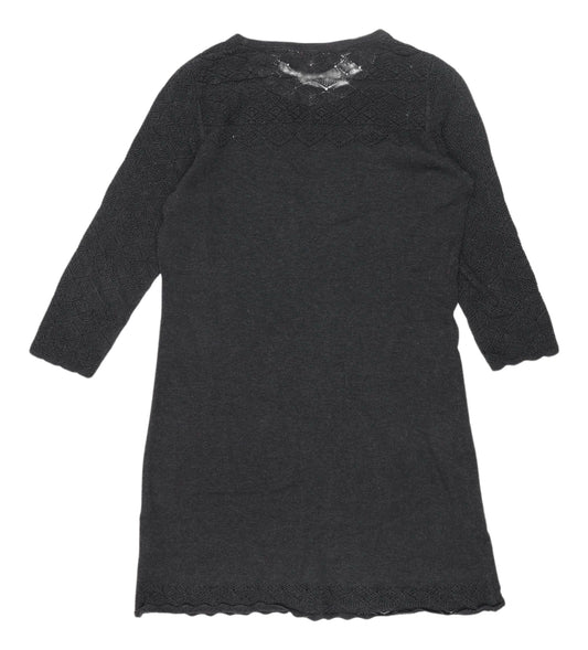 Womens UK Size 10 FatFace Black Tunic Jumper
