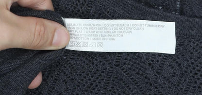 Womens UK Size 10 FatFace Black Tunic Jumper
