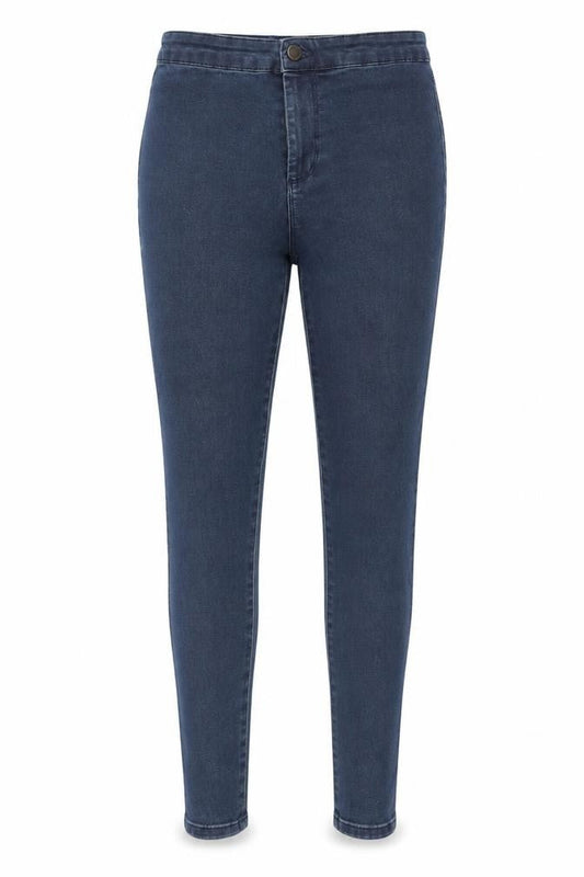 Front view of Denim Co Women's Blue Jegging Jeans, size 12, Medium Wash