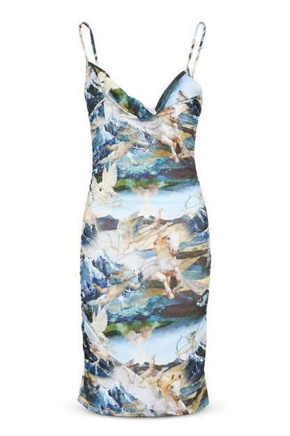 PrettyLittleThing Women's Multicoloured Slip Dress - Size 6