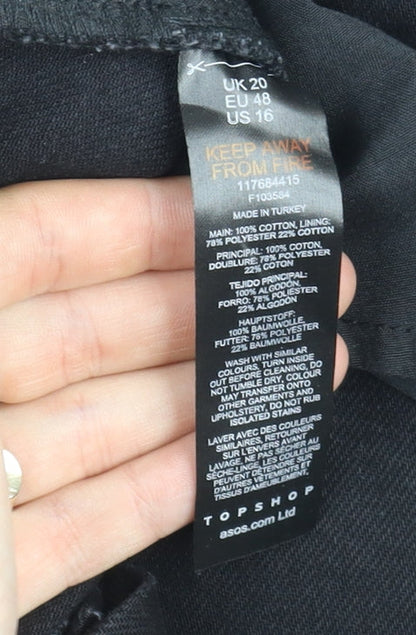 Topshop Women's Plus Size Black Mom Jeans