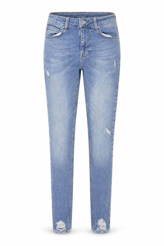 Front view of ASOS Blue Skinny Women’s Jeans - L, Distressed, Slim Fit