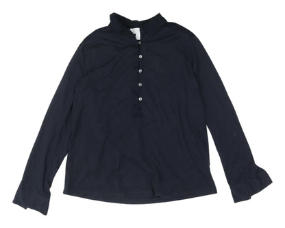 Womens UK Size 8 The White Company Black  Button-Up