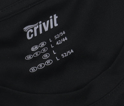 Crivit Black Unisex Activewear T-Shirt L