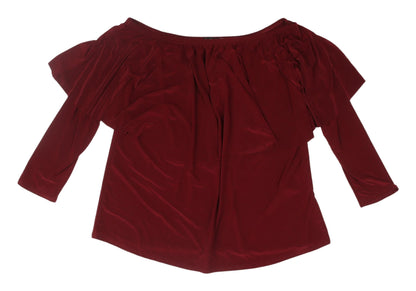 Boohoo Women's Red Off Shoulder Blouse Size 18