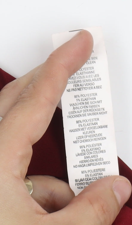 Boohoo Women's Red Off Shoulder Blouse Size 18