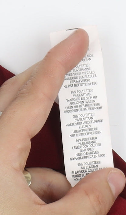 Boohoo Women's Red Off Shoulder Blouse Size 18