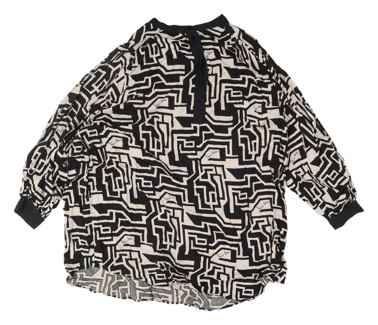 Womens UK Size 2XL H&M Black  Blouse