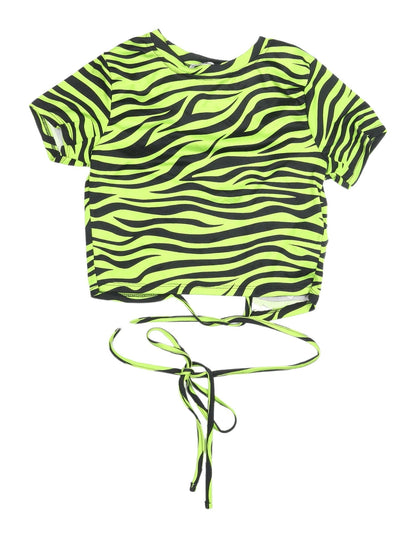 Womens UK Size XS FB Sister Multicoloured Cropped T-Shirt