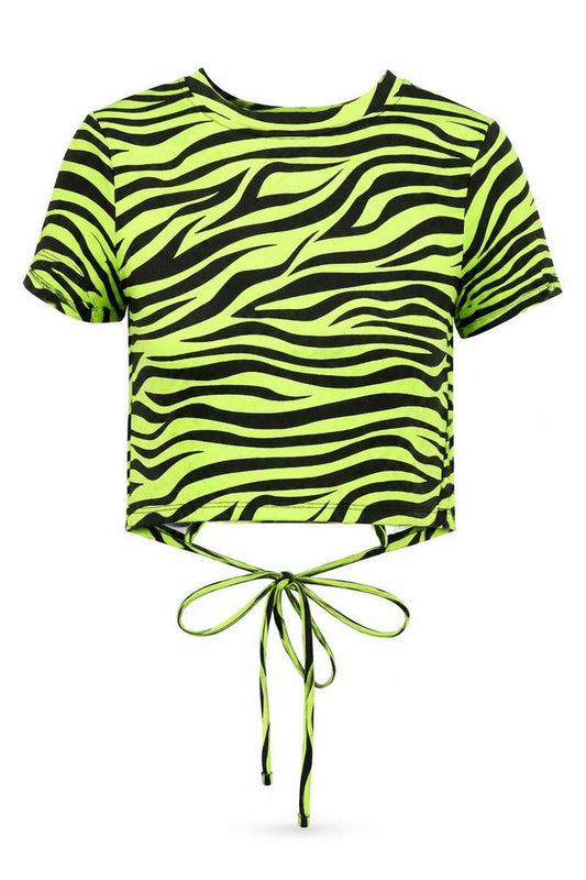 Womens UK Size XS FB Sister Multicoloured Cropped T-Shirt