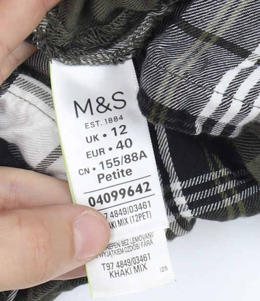 Womens UK Size 12 Marks and Spencer Green Basic Blouse