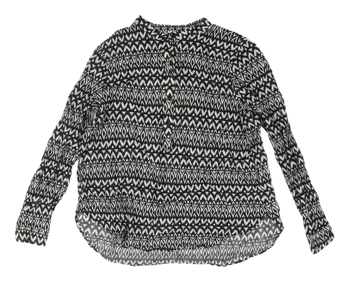 Womens UK Size 12 H&M Black Basic Blouse