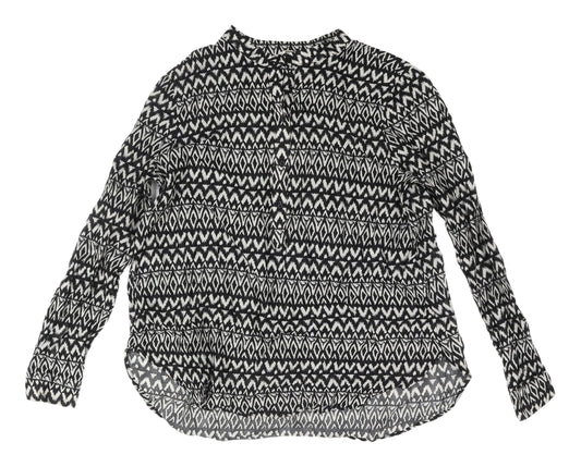 Womens UK Size 12 H&M Black Basic Blouse
