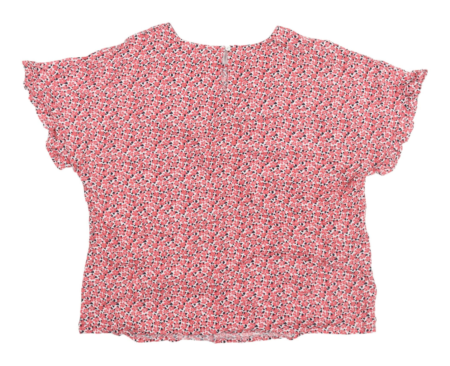 Womens UK Size 14 Marks and Spencer Red Basic T-Shirt