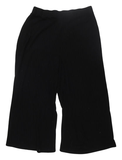 Loungewear Women's Black Trousers Wide-Leg 20
