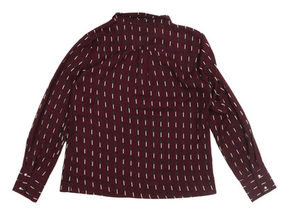Womens UK Size 12 Rant & Rave Red Classic Blouse