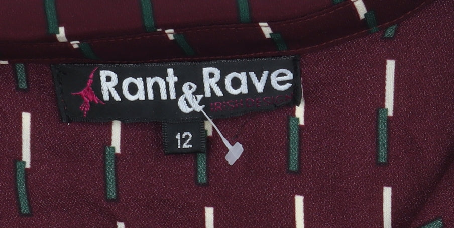 Womens UK Size 12 Rant & Rave Red Classic Blouse