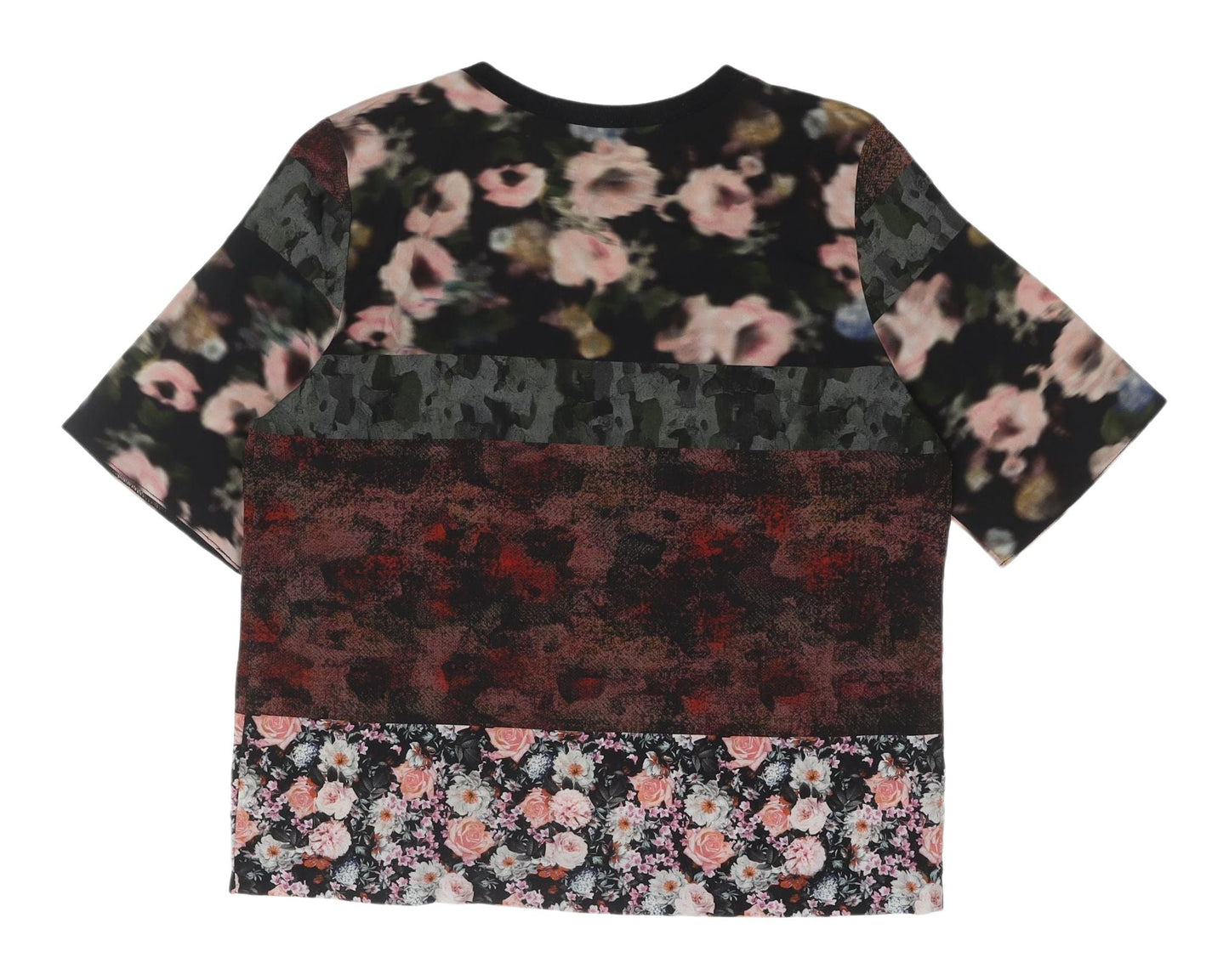 Womens UK Size 6 Topshop Multicoloured Basic T-Shirt