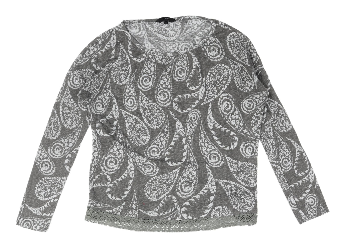 Womens UK Size 8 NEXT Grey Pullover Jumper