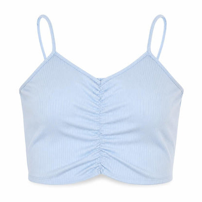Front view of ASOS DESIGN Women's Blue Camisole Tank Top, size 10