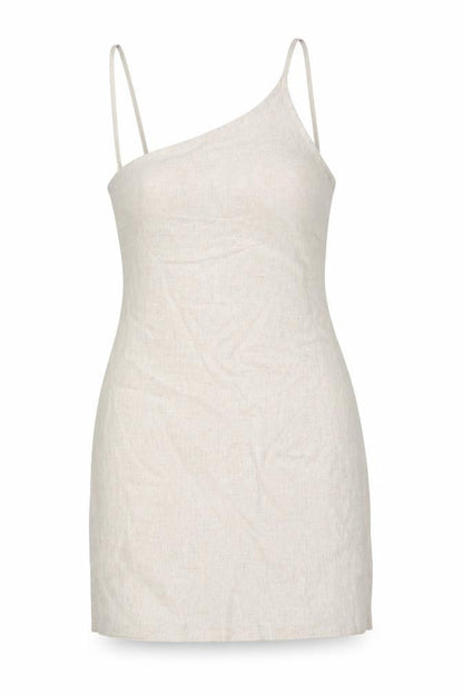 PrettyLittleThing White Slip Dress - Size 6