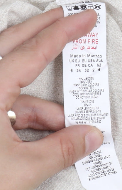 PrettyLittleThing White Slip Dress - Size 6