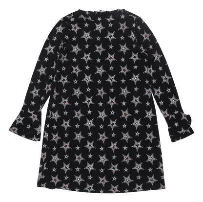 Next Women's Black Star Print Shift Dress Size 10
