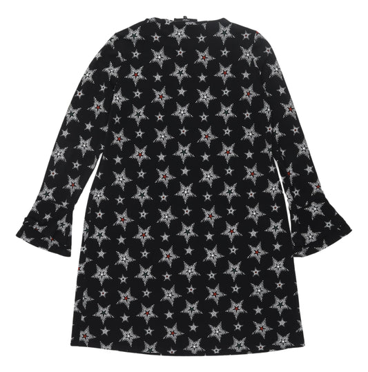Next Women's Black Star Print Shift Dress Size 10