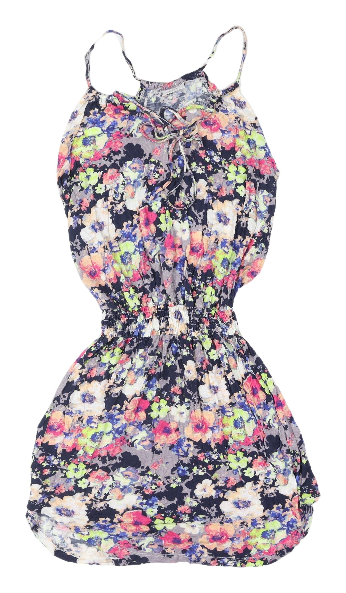 Next Women's Halter Floral Dress, Multicoloured, Size 12