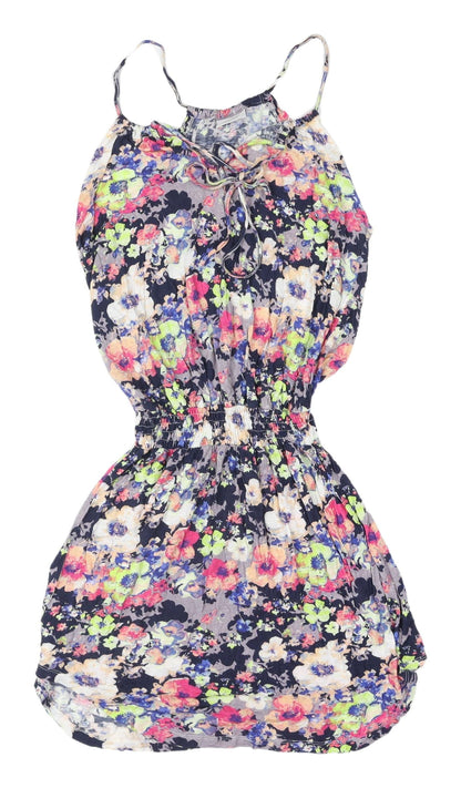 Next Women's Halter Floral Dress, Multicoloured, Size 12