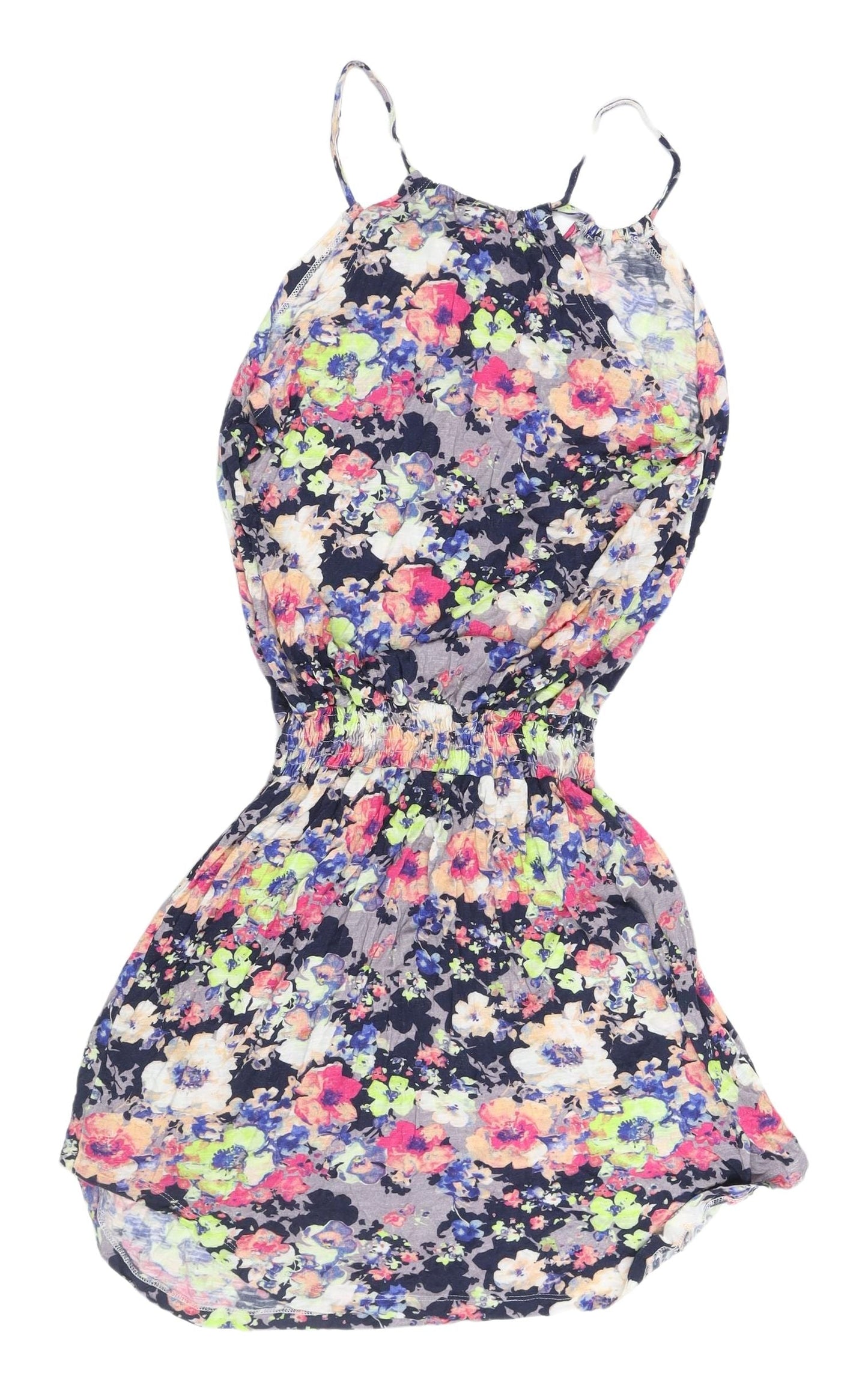 Next Women's Halter Floral Dress, Multicoloured, Size 12