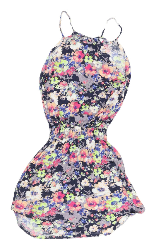 Next Women's Halter Floral Dress, Multicoloured, Size 12