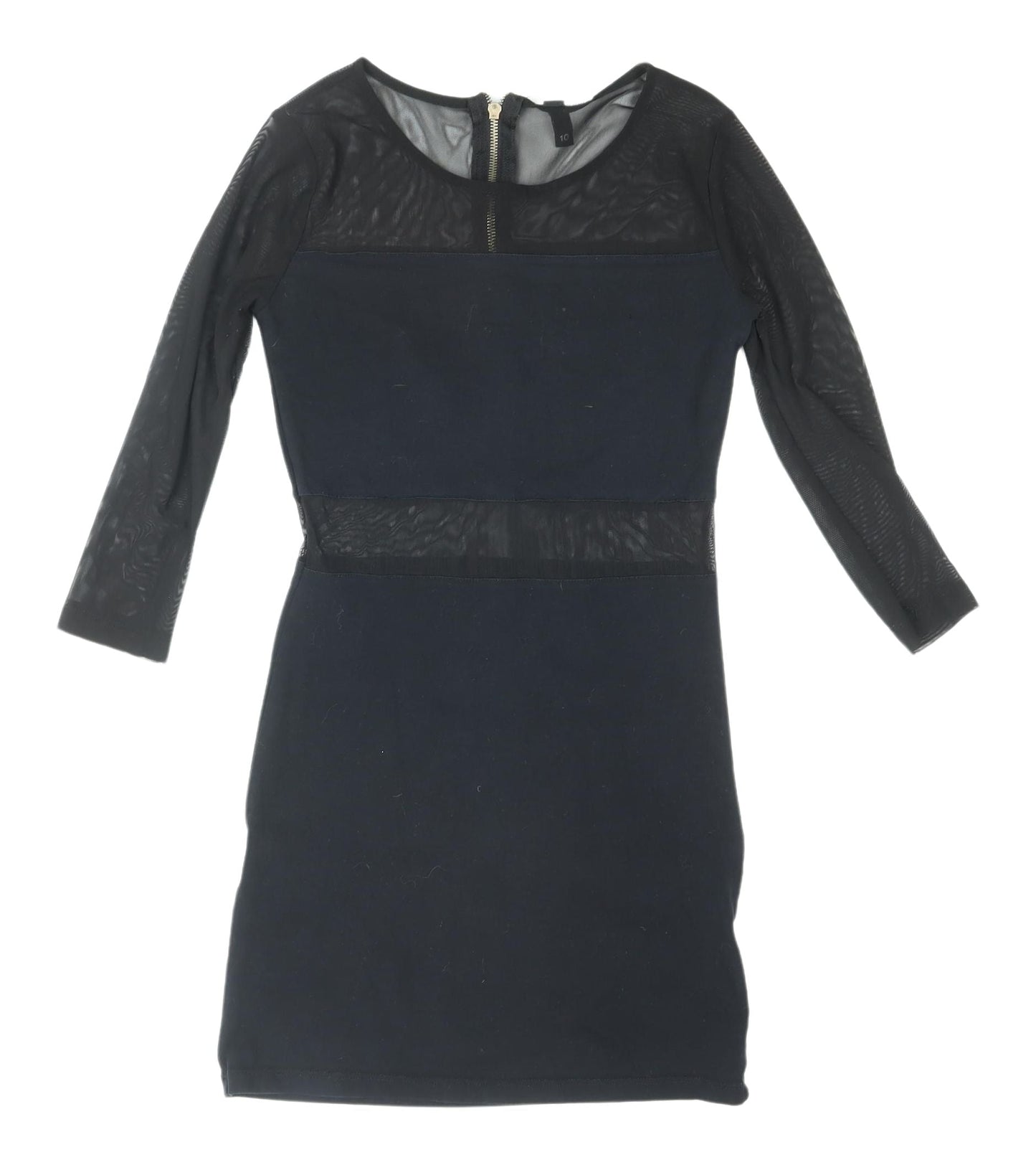 H&M Women's Black Bodycon Mini Dress Size 8